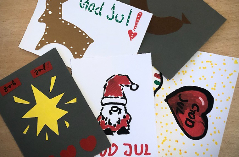 Pyssla ett eget julkort på konsthallen!