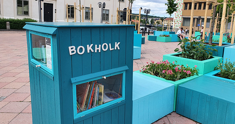 En bokholk på Stora torget.