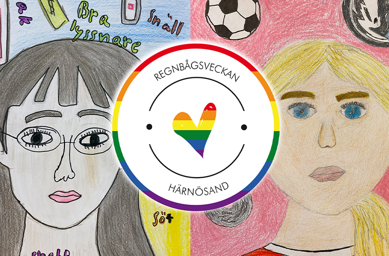 Bildmontage med konstverk av Eva Lie