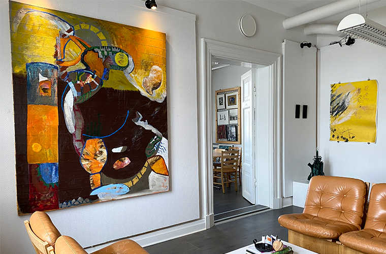 Delar av verk i utställningen "Just Arrived"