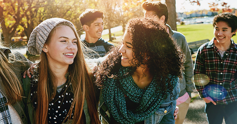 En flygbild över centrala Härnösand.
