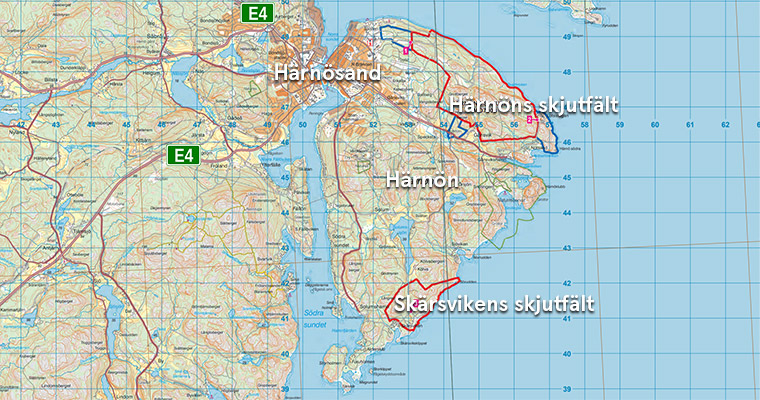 karta härnösand Skjutövningar på Härnön   Harnosand.se