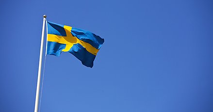 flagga: svensk: blågul: flaggstång